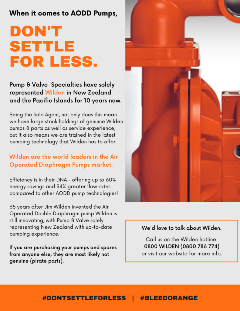 Pump & Valve Wilden Pumps and Parts - Sole Agency New Zealand